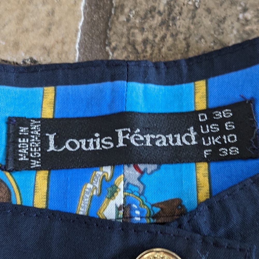 Vintage Rare Louis Feraud Pleated Midi State Flag Skirt Size 6 - Picture 7 of 12